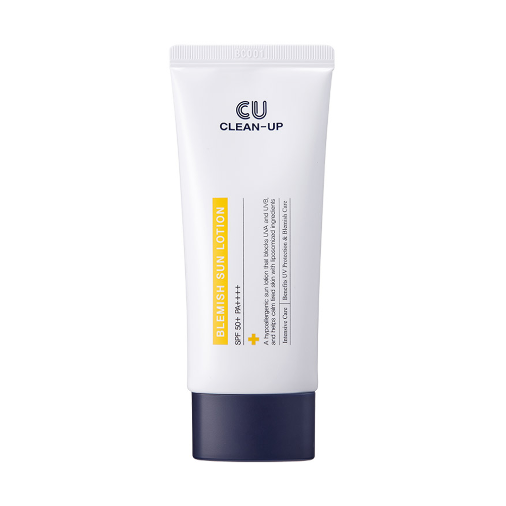 Сонцезахисний лосьйон з ліпосомами на стабільних фільтрах CU SKIN Clean-UP Blemish Sun Lotion SPF50+ PA++++ 60 мл