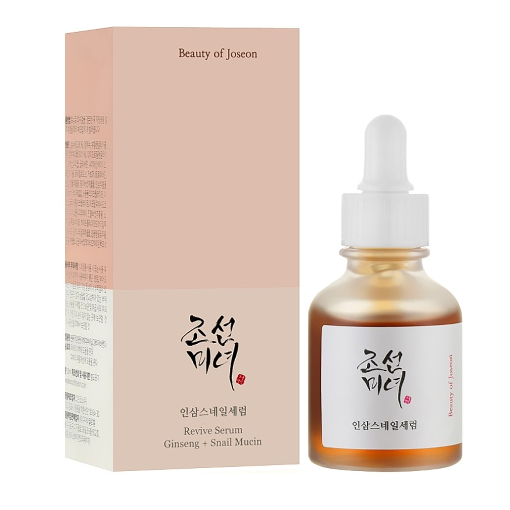 Відновлююча сироватка для обличчя з женьшенем і муцином Beauty Of Joseon Revive Serum: Ginseng+Snail Mucin 30 мл