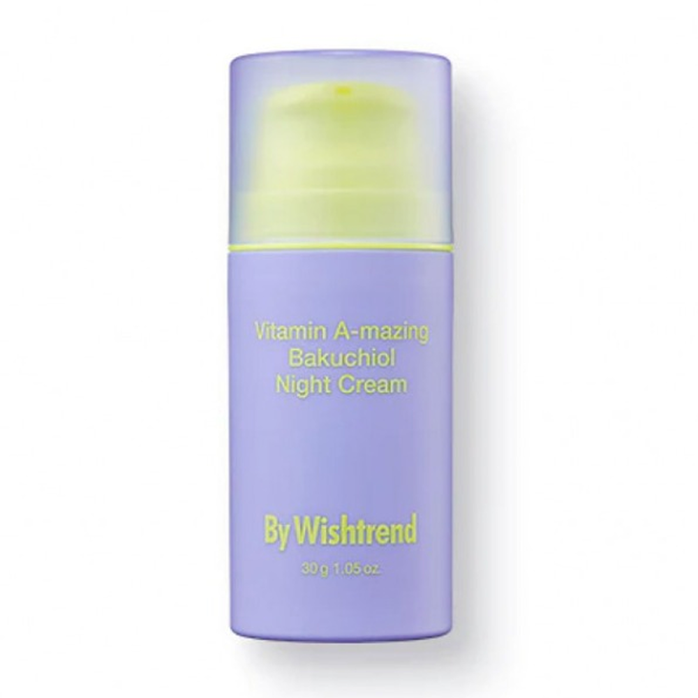 Нічний крем для обличчя з вітаміном А і бакучиолом By Wishtrend Vitamin A-mazing Bakuchiol Night Cream 30 мл