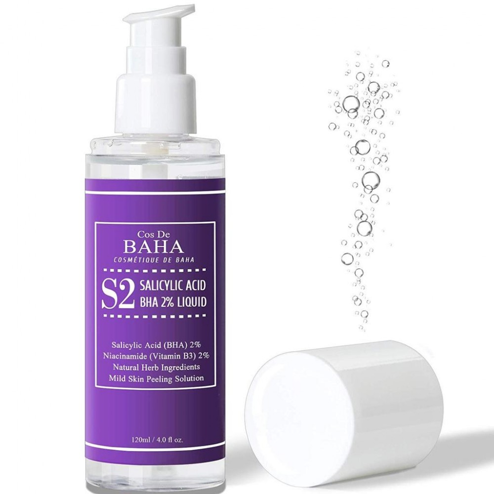 Відлущувальна есенція із саліциловою кислотою 2%  Cos De Baha  - S2 Salicylic Acid BHA 2% Liquid 120 мл