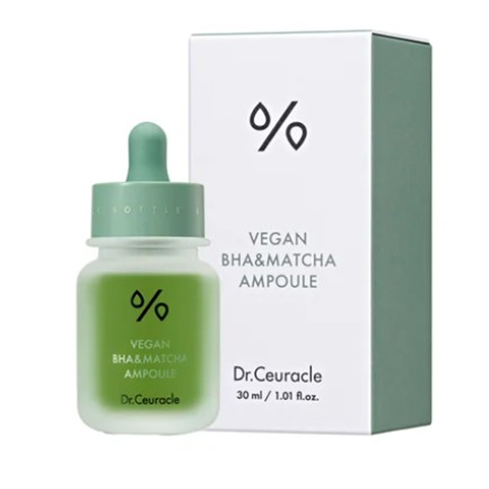 Ампульна сироватка з BHA кислотою та екстрактом чаю
 Матчa Dr.Ceuracle Vegan BHA&Matcha Ampoule, 30 мл
