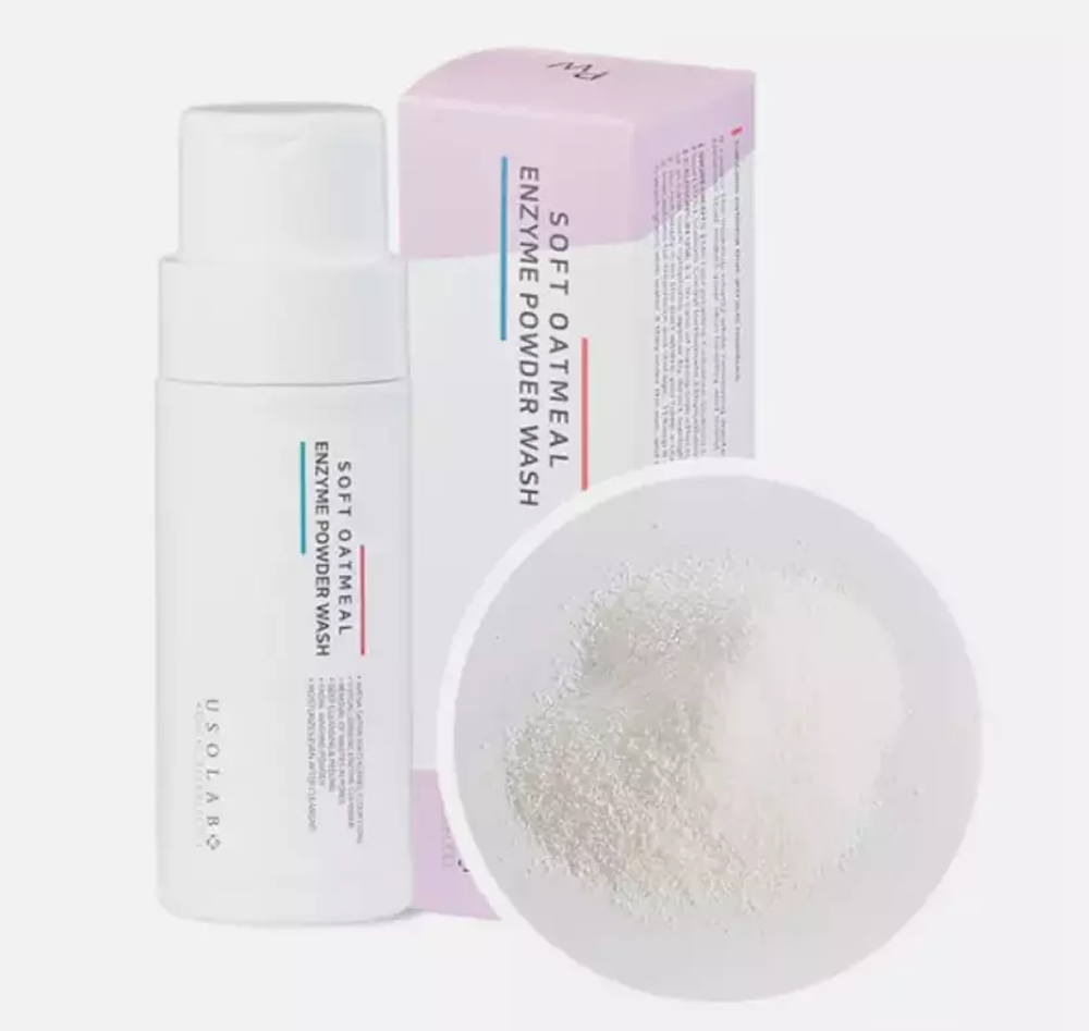 Делікатна ензимна пудра USOLAB Soft Oatmeal Enzyme
 Powder Wash 50 г