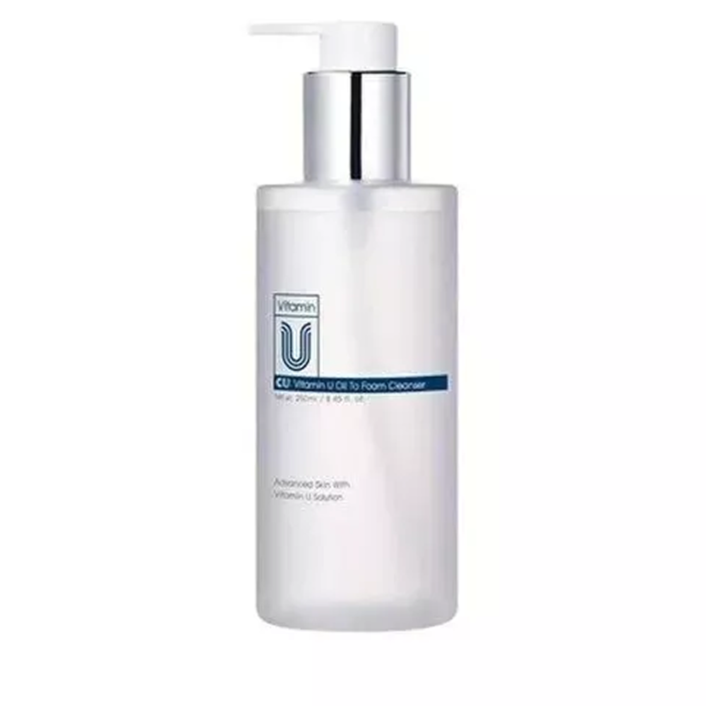 М'яка очищувальна гідрофільна олія-пінка з вітаміном 
CuSkin Vitamin U Oil To Foam Cleanser, 250 мл