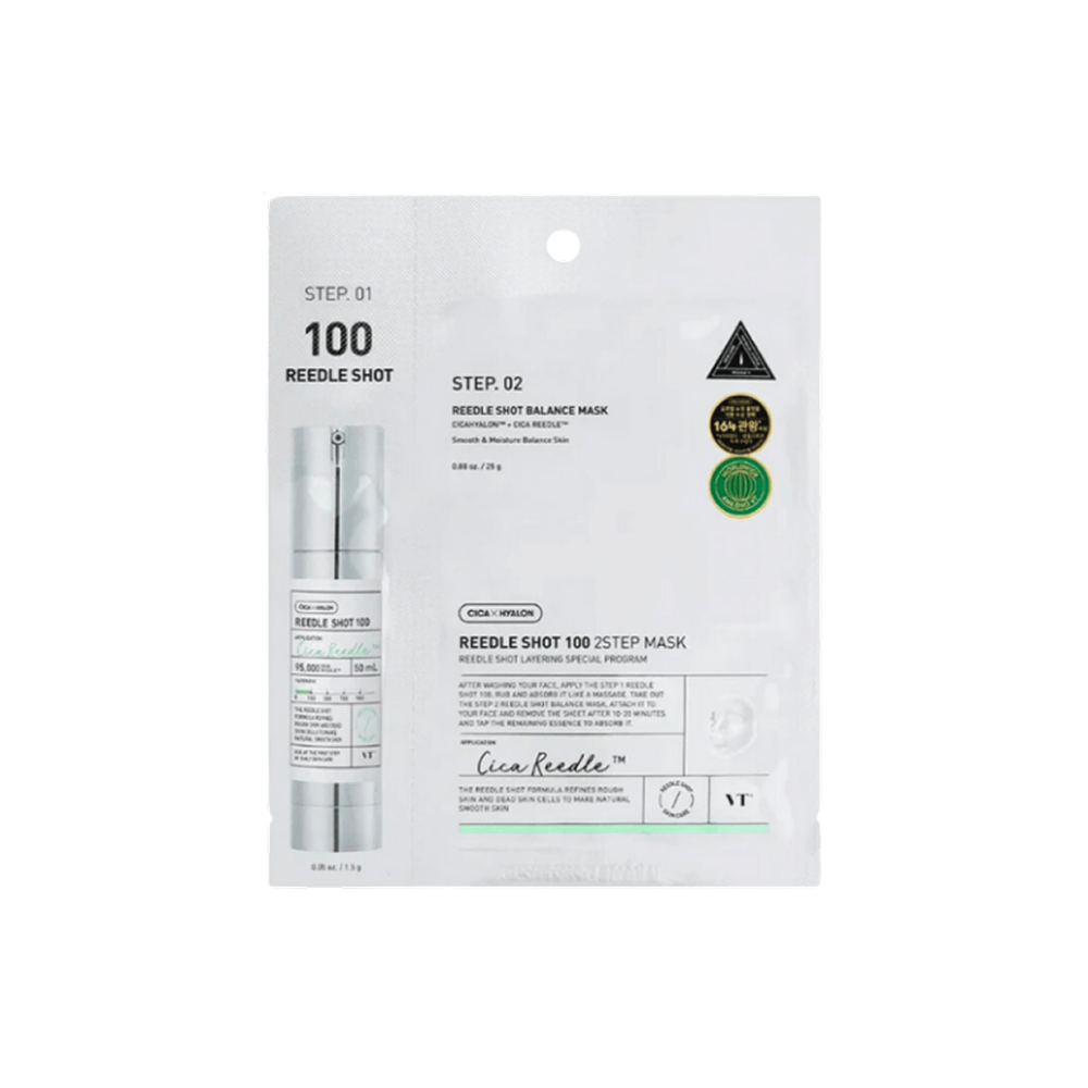 Двоетапна зміцнювальна тканинна маска VT Cosmetics Mild Reedle Shot 100 2Step Mask 1,5 г + 25 г