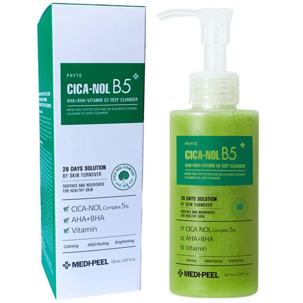 Киснева пінка для вмивання Medi-Peel Phyto CICA-Nol B5 AHA BHA Vitamin Calming O2 Deep Cleanser 150 мл